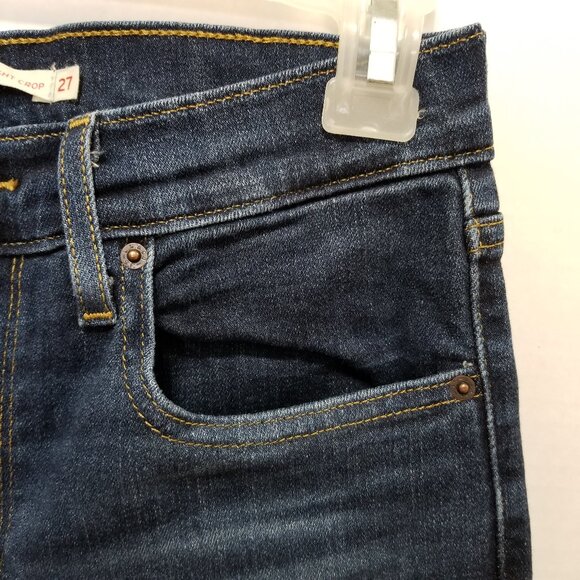 Levi's jeans 27 724 High Rise Straight Crop denim whiskered 58825-0055 - Picture 4 of 15